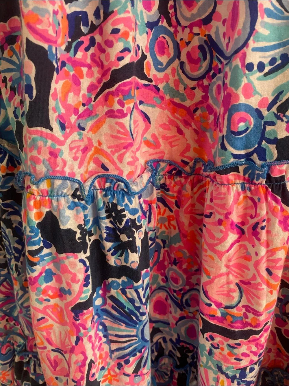 Lilly Pulitzer Pink, Navy & Blue Floral Sundress - Picture 10 of 12
